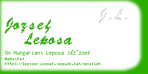 jozsef leposa business card